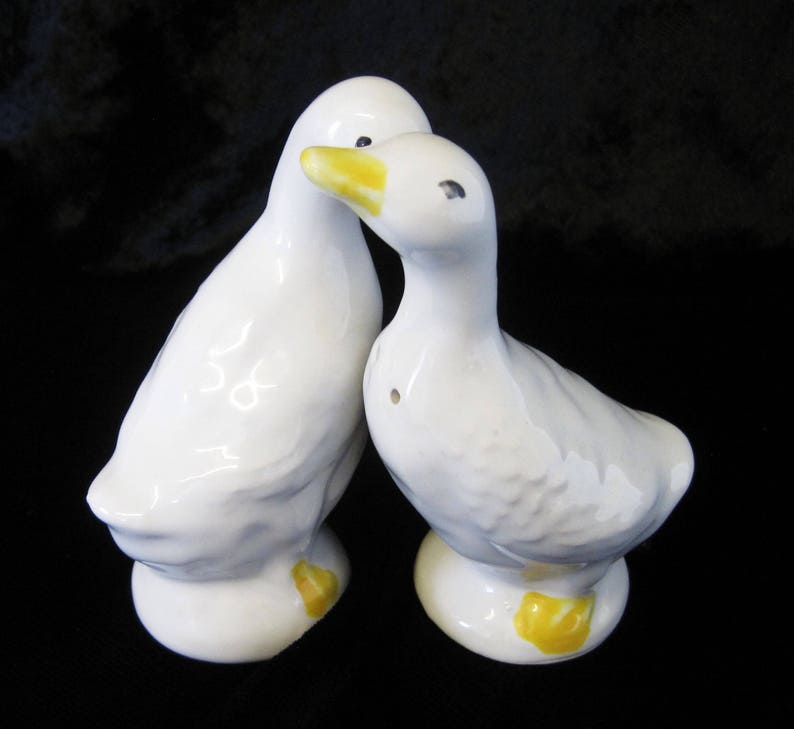 Novelty White Duck Cruet Set White Duck Salt and Pepper Shakers