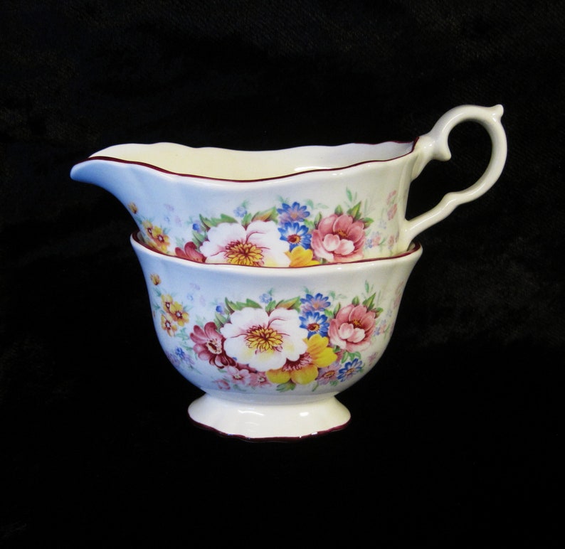 James Kent Staffordshire Oval Creamer Set Floral Pattern with image 0