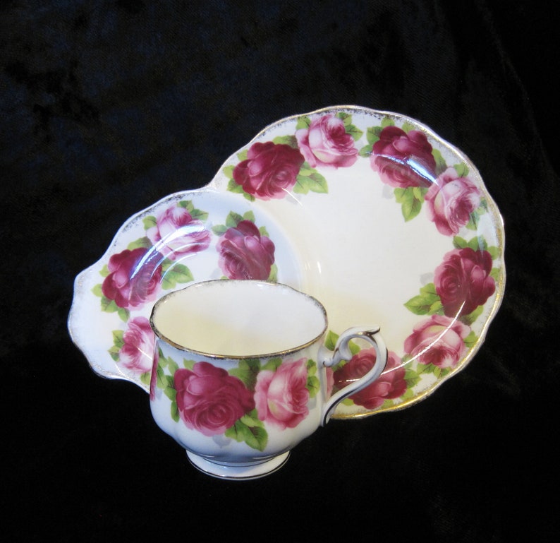 Royal Albert Old English Rose Tennis Set or Snack Set Hampton image 0