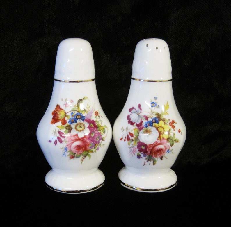 Pattern No Howard Sprays 2991 Hammersley Bone China Salt and Pepper Shakers