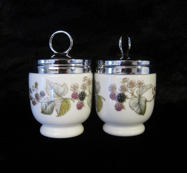 Pair of Vintage Royal Worcester Standard Size Egg Coddlers image 0