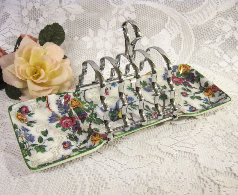 Midwinter Stylecraft 4-Slice Toast Rack Lorna Doone Chintz image 0