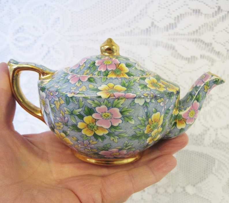 Sadler Mini 1-Cup Teapot Petite Fleur Chintz image 0