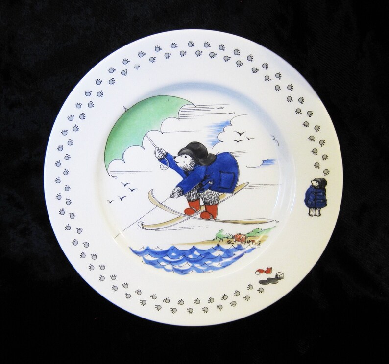 Coalport Bone China Plate Paddington Bear and Mrs Bird's image 0