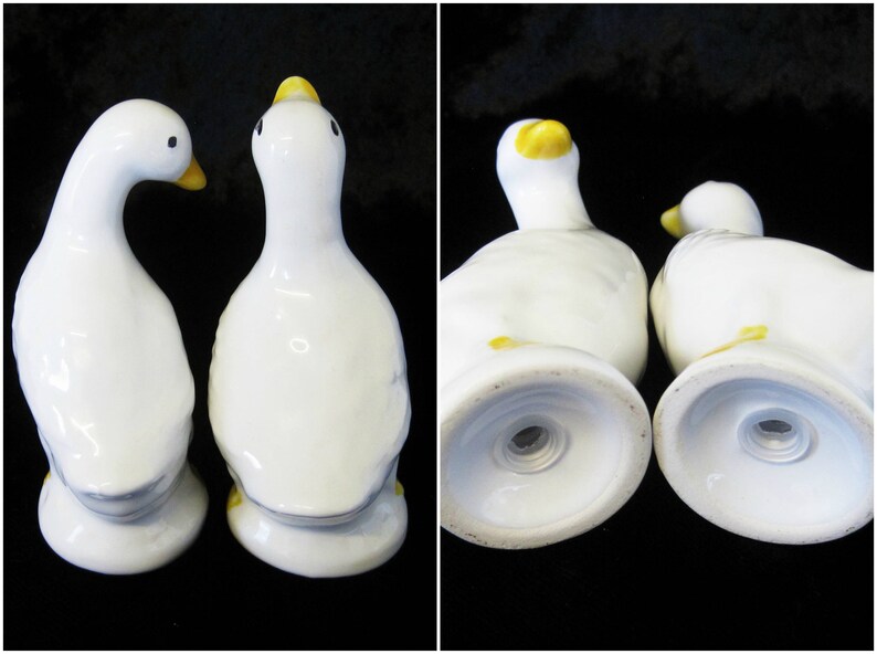Novelty White Duck Cruet Set White Duck Salt and Pepper Shakers