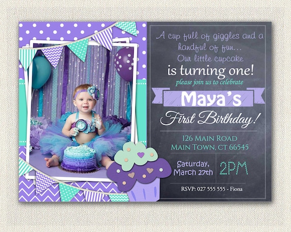 First Birthday Invitation Printable Download 1st Birthday Invitation
