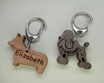 Piastrine personalizzate per cani - Collare per cani - Tag ID cane - Etichetta ID per animali domestici personalizzata - Piastrina personalizzata per cani in legno - Targhetta con nome del cane