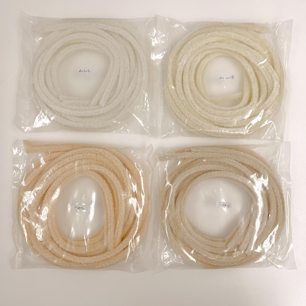 120cm L x 5pcs 6mm Wool Pipe Cleaner - Teddy Moru - Poodle Making - Animals Craft Chenille Stems - Pupply Pipe Cleaner - Moru Dolls