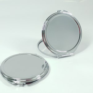 2 stuks - 6 cm blanco doe-het-zelf ronde spiegels - zakspiegels - blanco compacte spiegel - doe-het-zelfspiegelsets - lijst zakspiegel