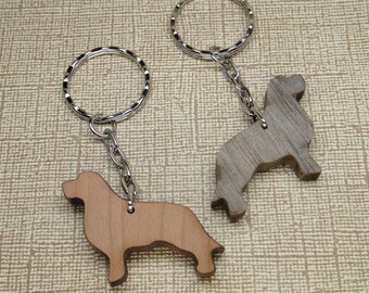 Portachiavi Wood Goldie Dog - Golden Retriever - Wood Golden Retriever portachiavi - Dog keyring - Wood Dog keyring