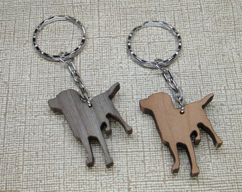 Labrador Retriever Keychain - Labrador Keyring - Retriever Keychain - Labrador Retriever Gifts - Wood Dog keychain