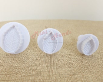 Set di 3 stampi per foglie - Stampini per biscotti a forma di foglia - Stampini per foglie - Stampini per argilla - Stampini per argilla polimerica - Stampini per fondente - Stampini per biscotti