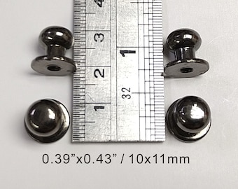 diametro 0,39"x0,43"H / 10 x 11 mm - 4 maniglie per cassetti - Piccole maniglie nere per porte, portagioie, maniglie per armadi, maniglie per cassetti, maniglie per case delle bambole