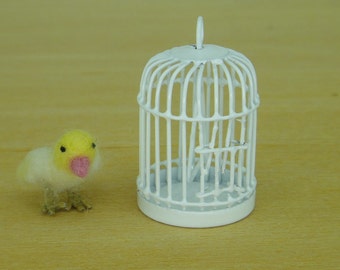 とりかご　ミニチュア　ドールハウス　ドイツ　ヴィンテージ 1点のみ販売】【2色から選べる】ミニチュア鳥かご アンティーク風