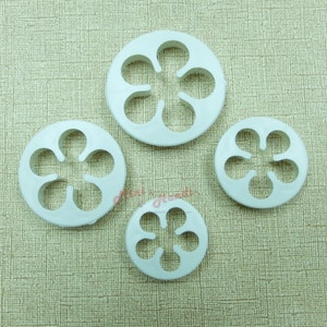 Flower Cookie Cutter 4pcs Set - Flower Cutter - Flower Clay Cutter - Polymer Clay Cutter - Fondant Cutter - Flowers Cookie Cutter