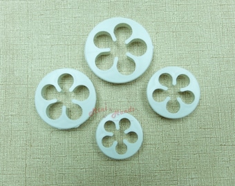 Flower Cookie Cutter 4pcs Set - Flower Cutter - Flower Clay Cutter - Polymer Clay Cutter - Fondant Cutter - Flowers Cookie Cutter