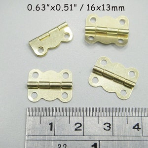 0.63"x0.512" /16x13mm - 8pcs Miniature Butterfly Door Hinge  - Dollhouse Hinges - Jewelry Box Hinges - Miniature Hinge - Cabinet Hinges
