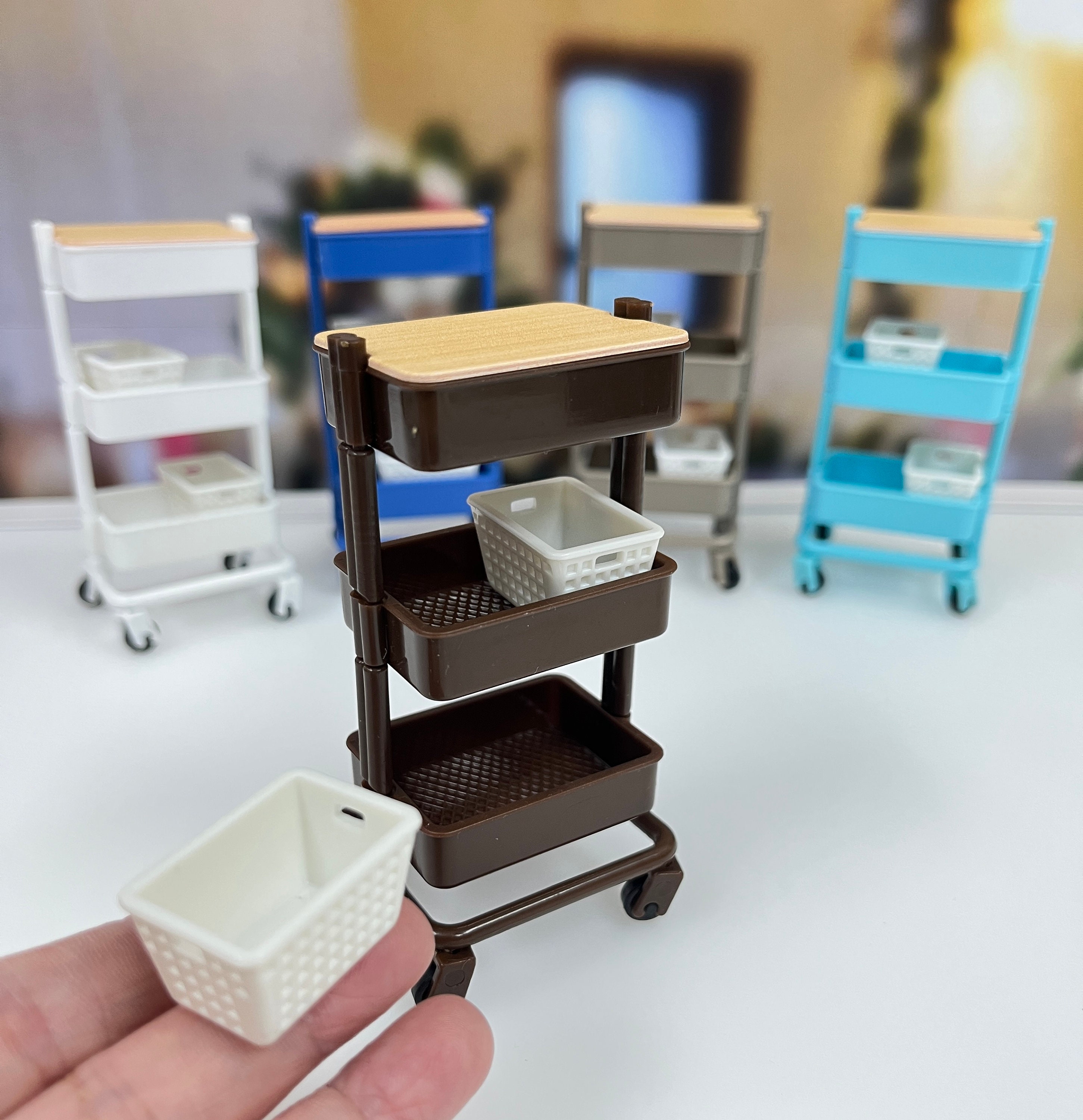 Miniature Storage Basket Set of 2pcs Miniature Trays Miniature