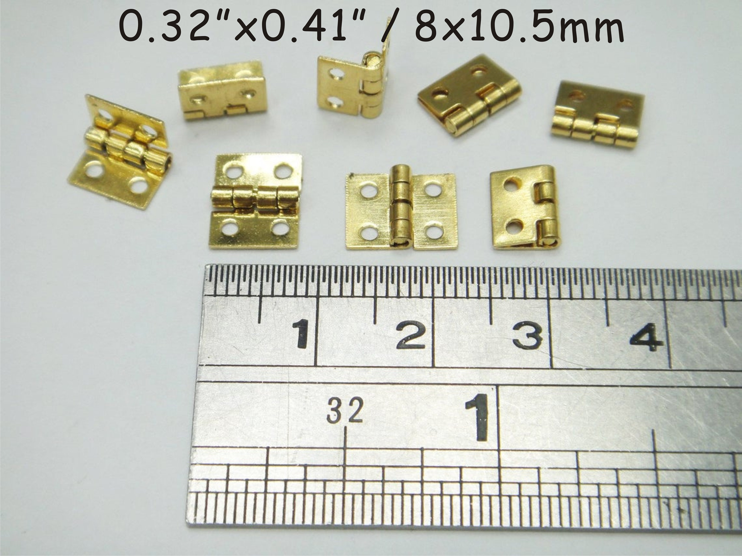 0.32x0.41 8x10.5mm 8pcs Super Miniature Brass Door Hinge With Nails Door Hinges Small Hinge Cabinet Hinges Dollhouse Hinges Etsy UK