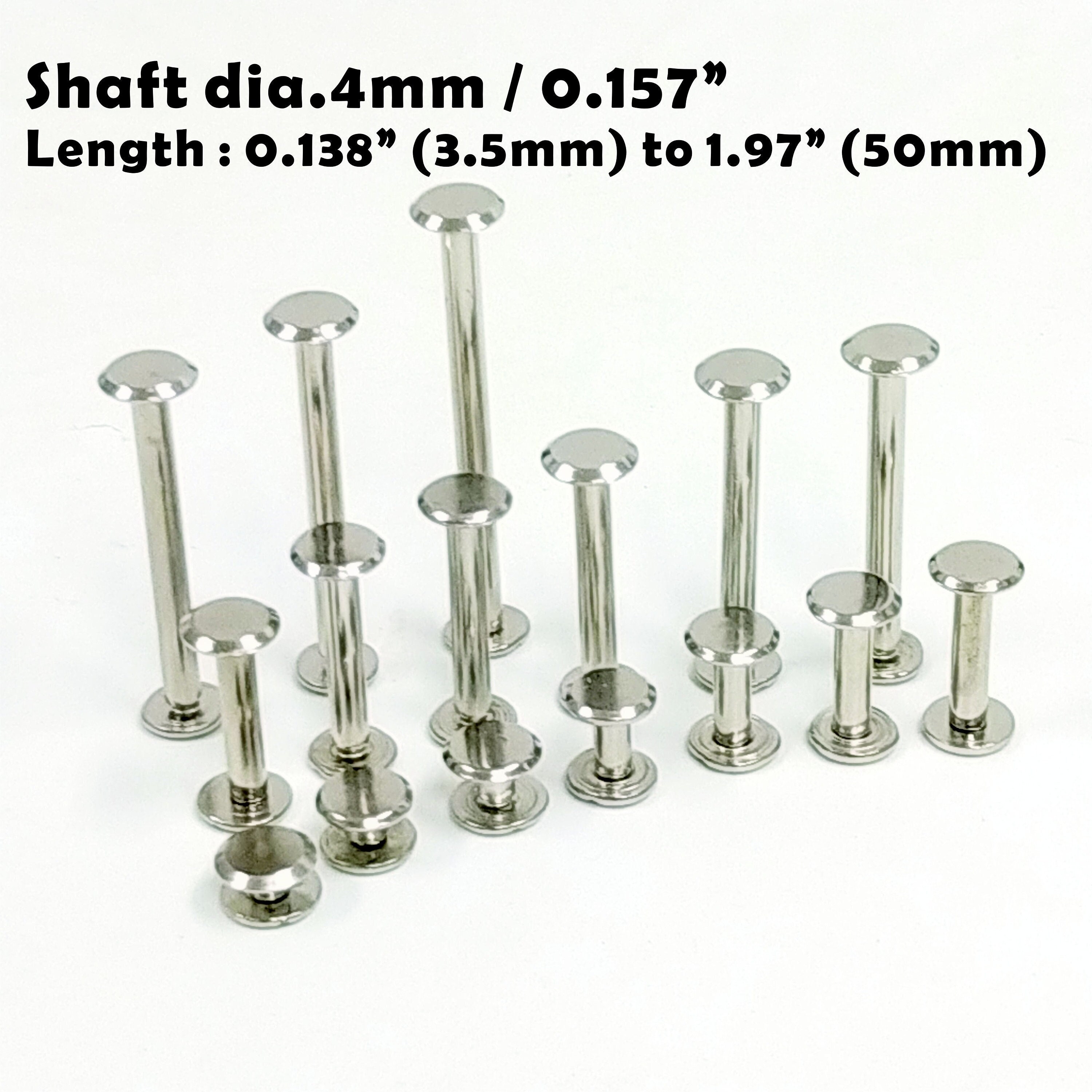 1/4 Chicago Screw Post (0.6 cm) Stainless Steel 10pk