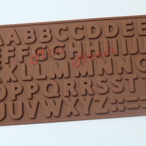 Alphabets Silicone Mold - Alphabets Mold - Chocolate Mold - Ice Mold - Cookie Mold - Resin Mold - Clay Mold - Letters Mold - Sugar Mold