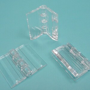 4pcs Small Acrylic Plastic Hinge 1.18 x 1.3 30mm x 33mm Acrylic Hinges Clear Hinge Small Hinges Jewelry Box Hinges Door Hinges image 2