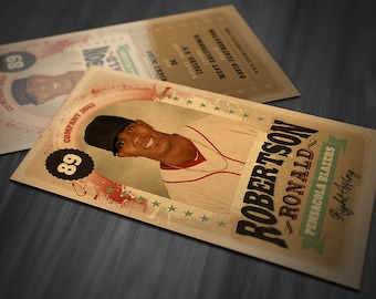 Retro Trading Card Template
