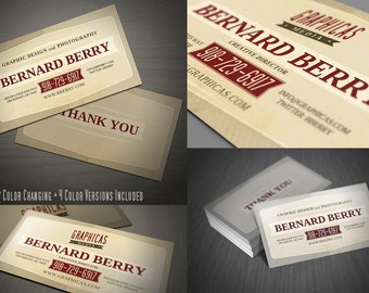 Retro Business Card Template 03