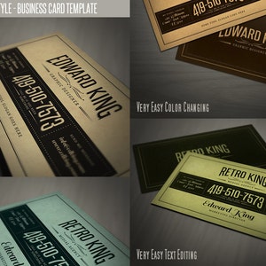Retro Business Card Template 06