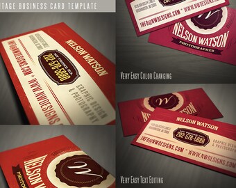 Retro Business Card Template 02