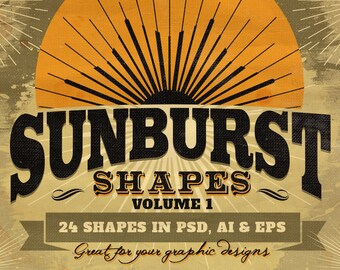 Sunbursts Shapes Vol.1