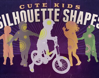 Silhouette shapes - Cute Kids
