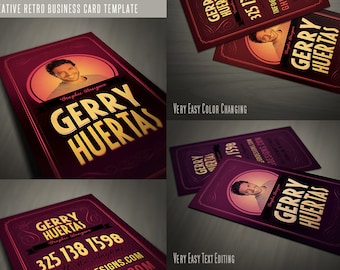 Retro Business Card Template 01