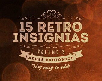 15 Retro Insignias - Badges v.3