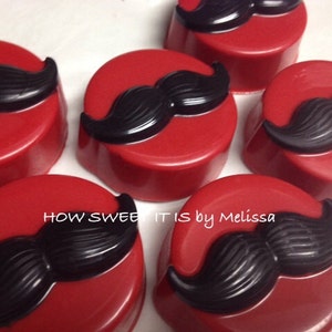 Mustache Chocolate Covered Double Stuffed Oreos (1 Dozen) - Little Man, Bow Tie