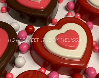 Large Layered Heart Double Stuffed Oreos (1 Dozen) - Valentine's Day, Wedding, Bridal Shower