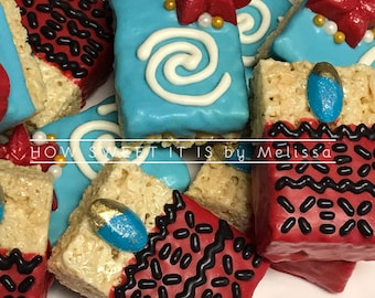 Moana Rice Krispie Treats - Birthday, Favor