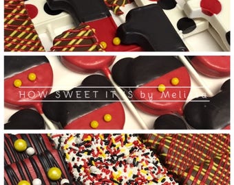 Mickey Mouse Assortment - Oreos Pops, Graham Crackers and Chocolate Number Lollys