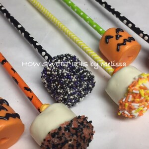 Halloween Marshmallow Pops 1 dozen Halloween, Fall image 1