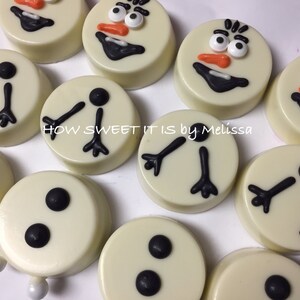 Olaf Chocolate Covered Double Stuffed Oreos (1 Dozen)