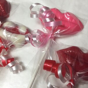 Chocolate Lips Lollipops 1 dozen Valentines Day, Birthday, Bachlorette image 4