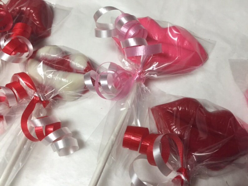 Chocolate Lips Lollipops 1 dozen Valentines Day, Birthday, Bachlorette image 4