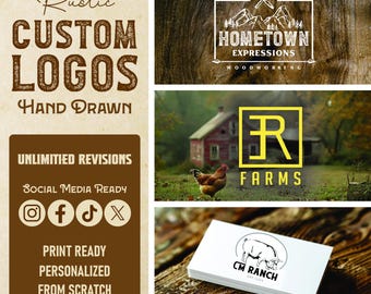 Custom Rustic Hand Drawn Logo Design