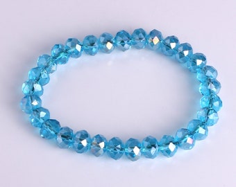 Aqua Blue Crystal Bracelet