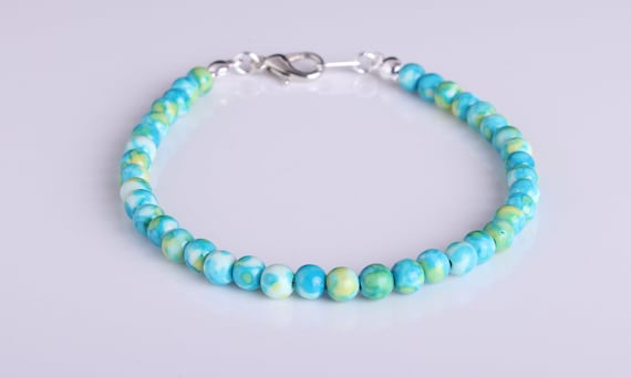Aqua Blue Ocean Jade Anklet
