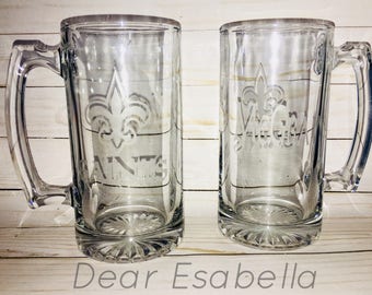 etched beer mugs etsy