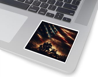 Patriotic Stickers, Military Sticker, Soldier Decal, USA Flag Decal, Veterans Day Gift, American Pride Decal