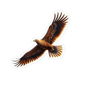 Adesivo aquila, decorazione uccello maestoso, regalo per amanti della natura, decalcomania animali selvatici, adesivo avventura all'aria aperta, decalcomania laptop, adesivo auto