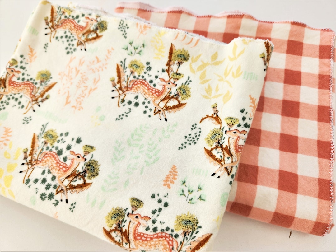 100 Cotton Flannel Receiving Blankets Set of 2 Etsy
