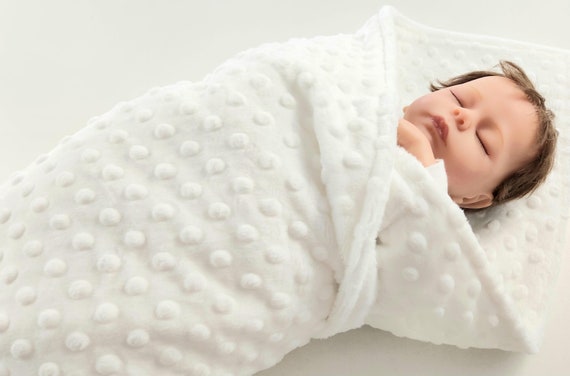 Personalized Solid White Minky Blanket